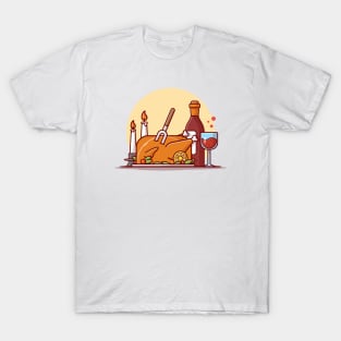 Thanksgiving Cartoon Vector Icon Illustration T-Shirt